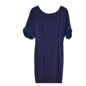 ASOS Wiggle Dress with Split Front - Navy - Size 8